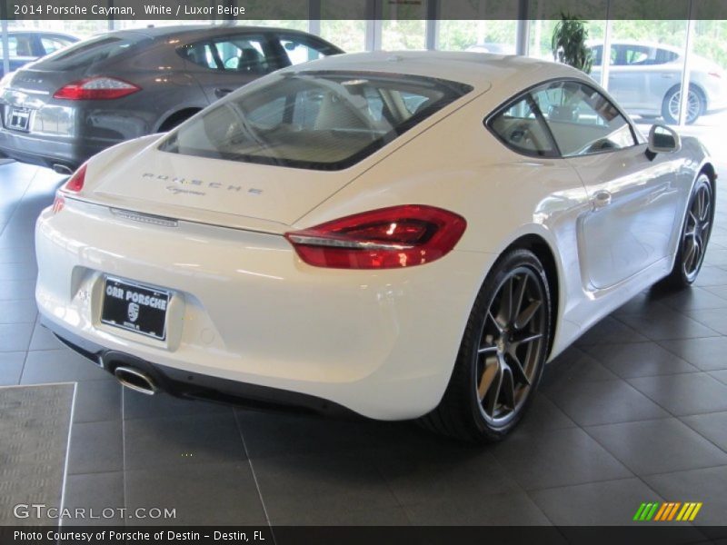 White / Luxor Beige 2014 Porsche Cayman
