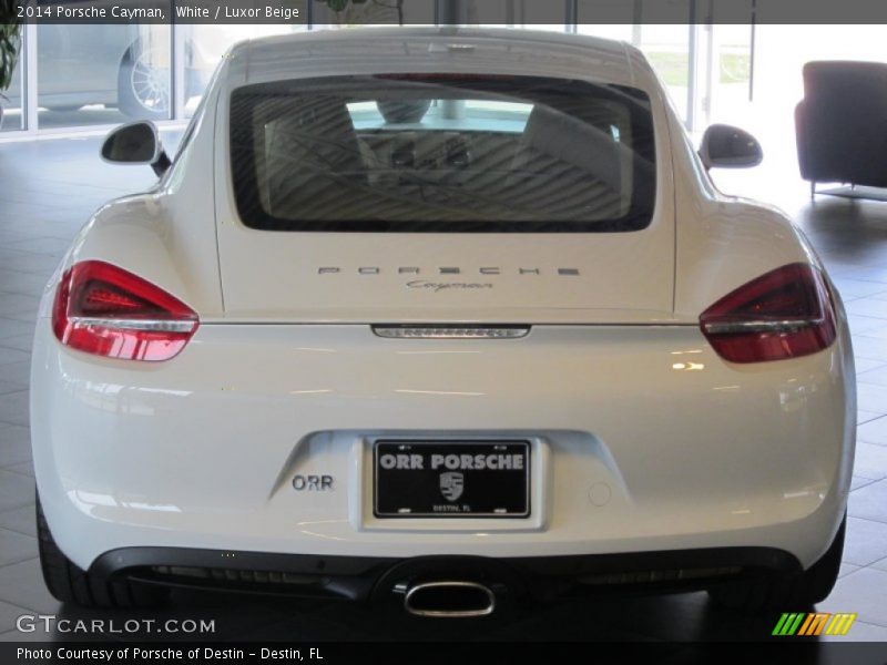 White / Luxor Beige 2014 Porsche Cayman