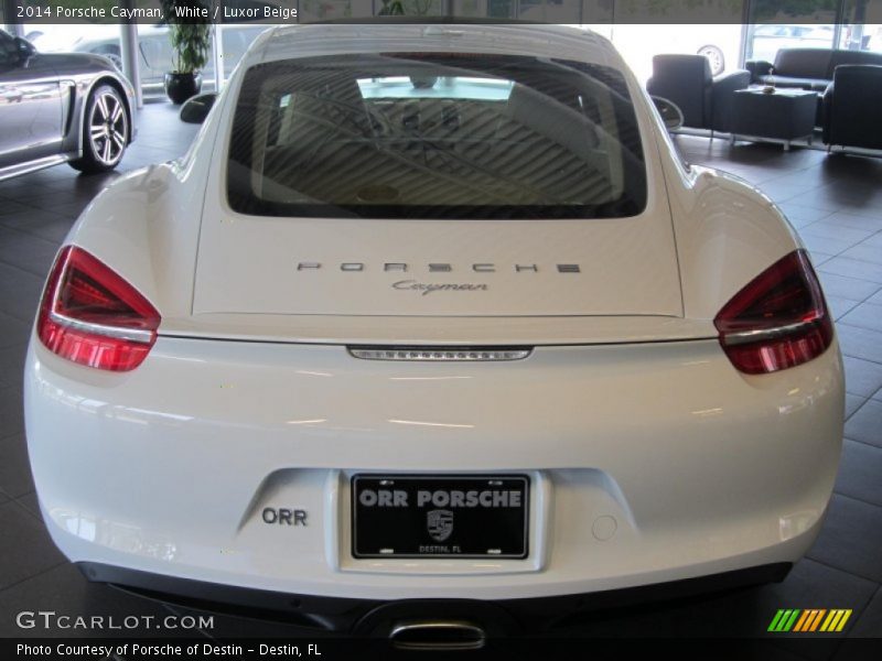 White / Luxor Beige 2014 Porsche Cayman