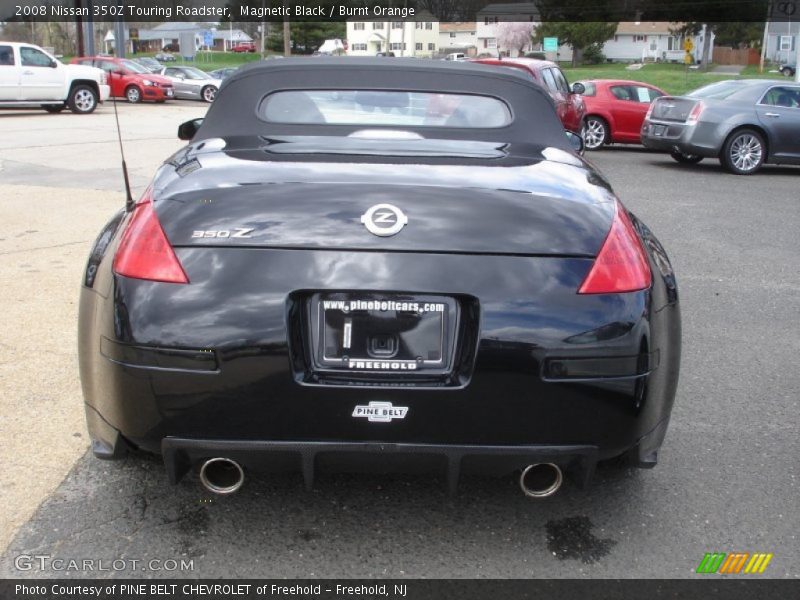 Magnetic Black / Burnt Orange 2008 Nissan 350Z Touring Roadster