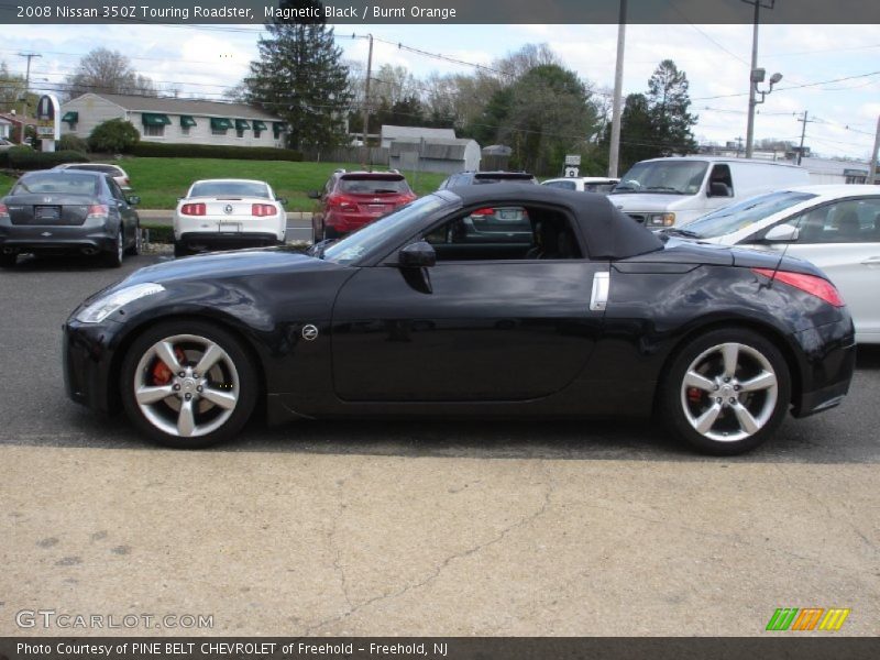 Magnetic Black / Burnt Orange 2008 Nissan 350Z Touring Roadster