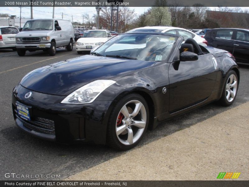 Magnetic Black / Burnt Orange 2008 Nissan 350Z Touring Roadster