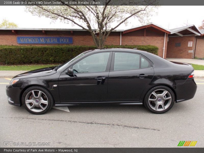 Jet Black Metallic / Black 2008 Saab 9-3 Aero XWD Sport Sedan
