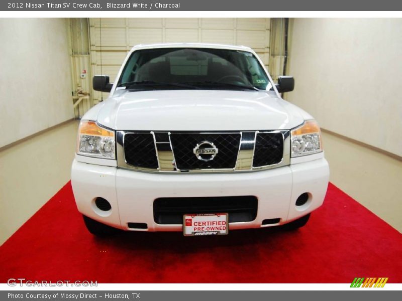 Blizzard White / Charcoal 2012 Nissan Titan SV Crew Cab