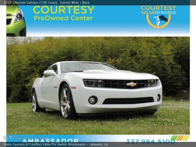 Summit White / Black 2012 Chevrolet Camaro LT/RS Coupe