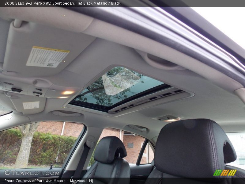 Sunroof of 2008 9-3 Aero XWD Sport Sedan