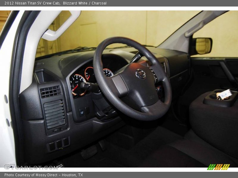 Blizzard White / Charcoal 2012 Nissan Titan SV Crew Cab