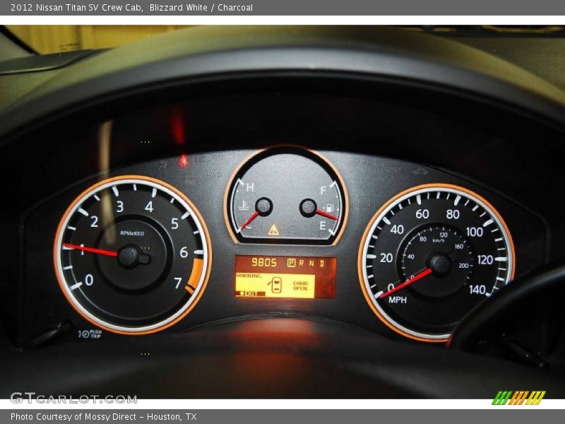Blizzard White / Charcoal 2012 Nissan Titan SV Crew Cab