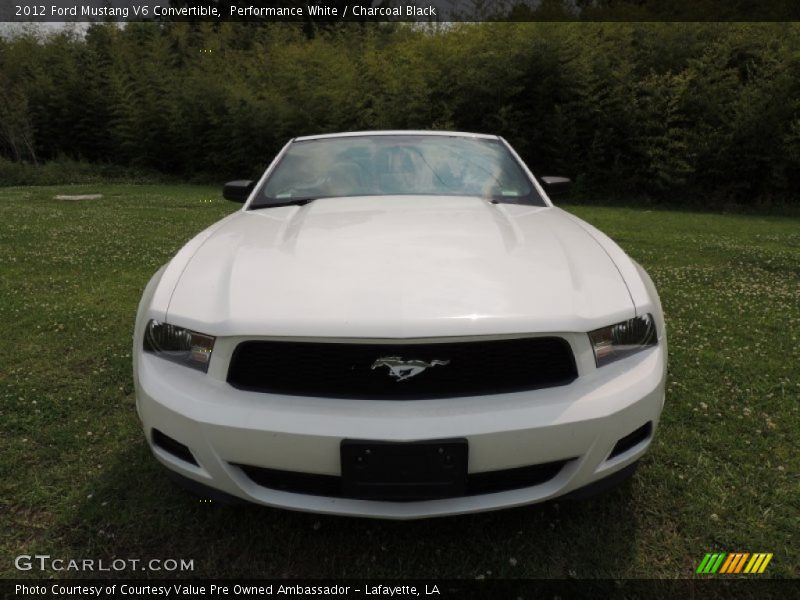 Performance White / Charcoal Black 2012 Ford Mustang V6 Convertible