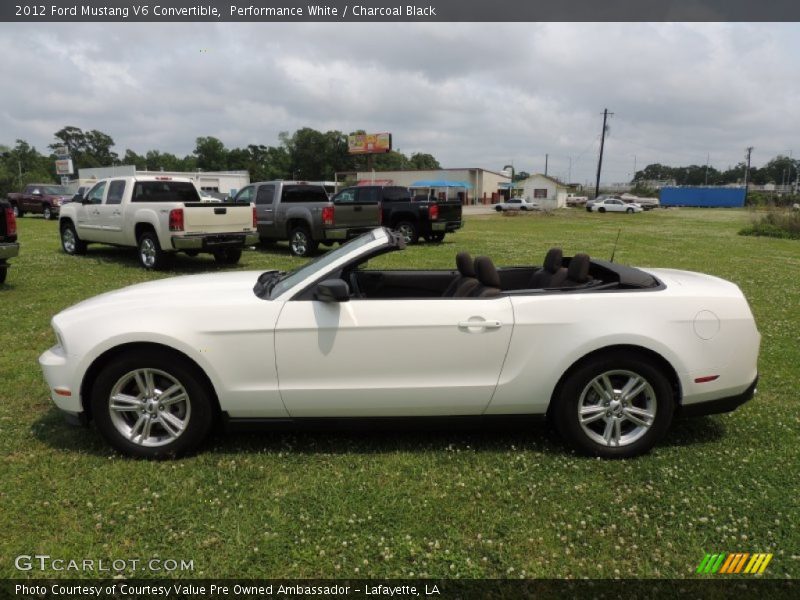 Performance White / Charcoal Black 2012 Ford Mustang V6 Convertible