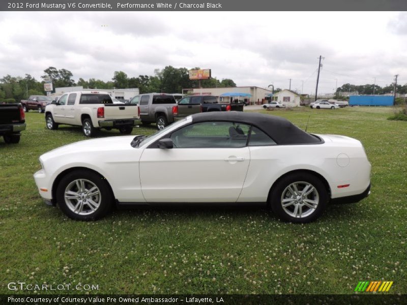 Performance White / Charcoal Black 2012 Ford Mustang V6 Convertible