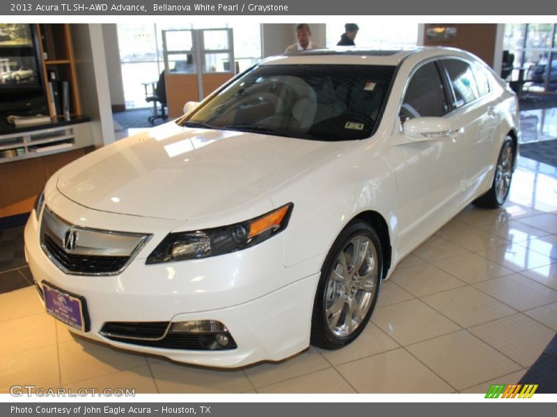 Bellanova White Pearl / Graystone 2013 Acura TL SH-AWD Advance