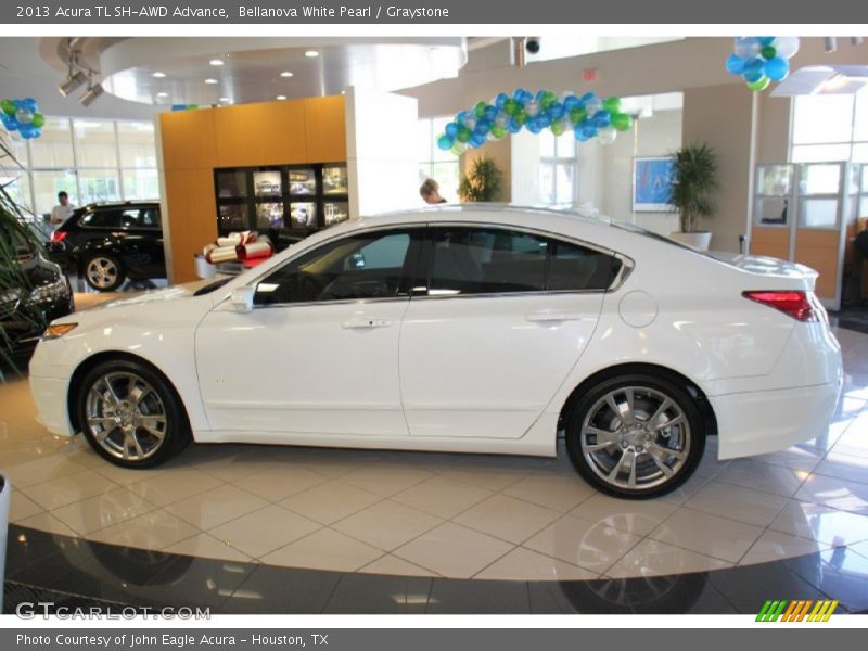 Bellanova White Pearl / Graystone 2013 Acura TL SH-AWD Advance