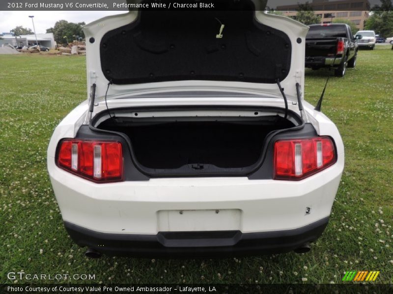 Performance White / Charcoal Black 2012 Ford Mustang V6 Convertible