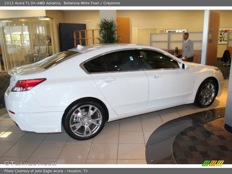 Bellanova White Pearl / Graystone 2013 Acura TL SH-AWD Advance