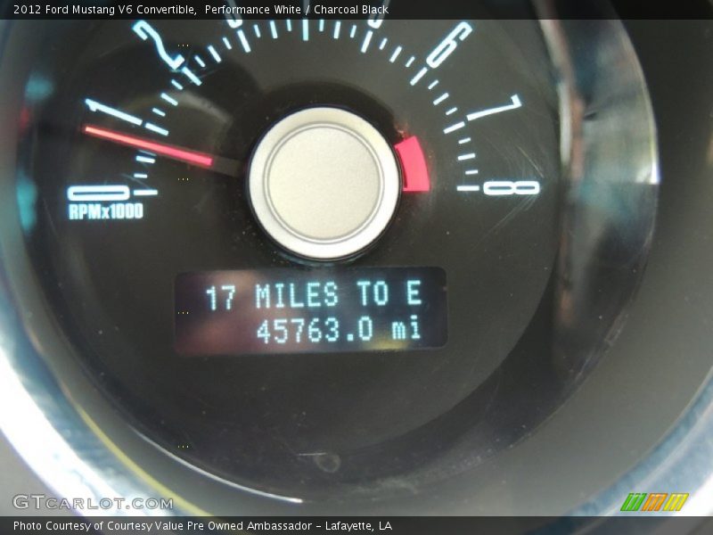 Performance White / Charcoal Black 2012 Ford Mustang V6 Convertible
