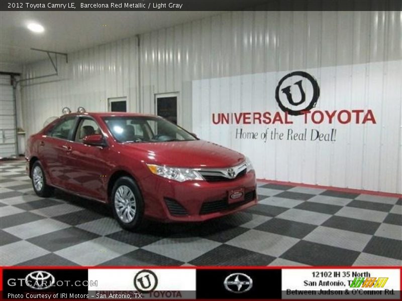 Barcelona Red Metallic / Light Gray 2012 Toyota Camry LE