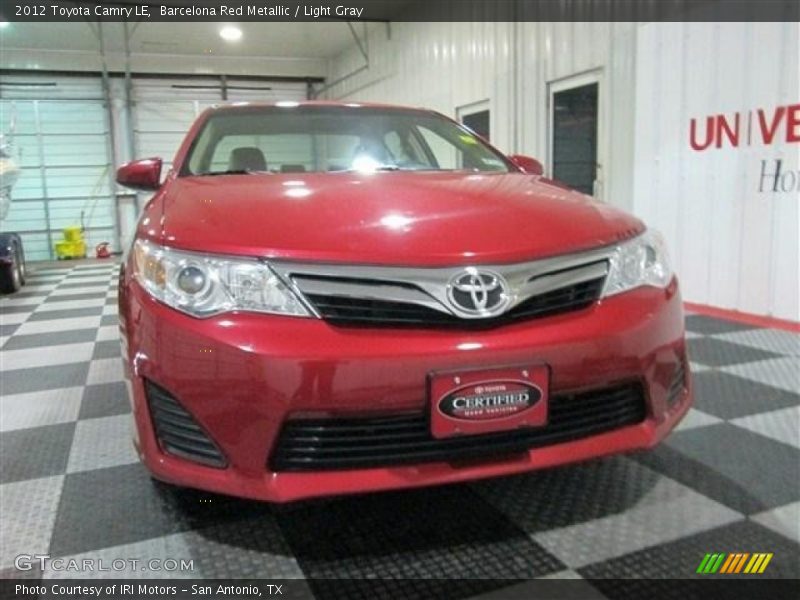 Barcelona Red Metallic / Light Gray 2012 Toyota Camry LE