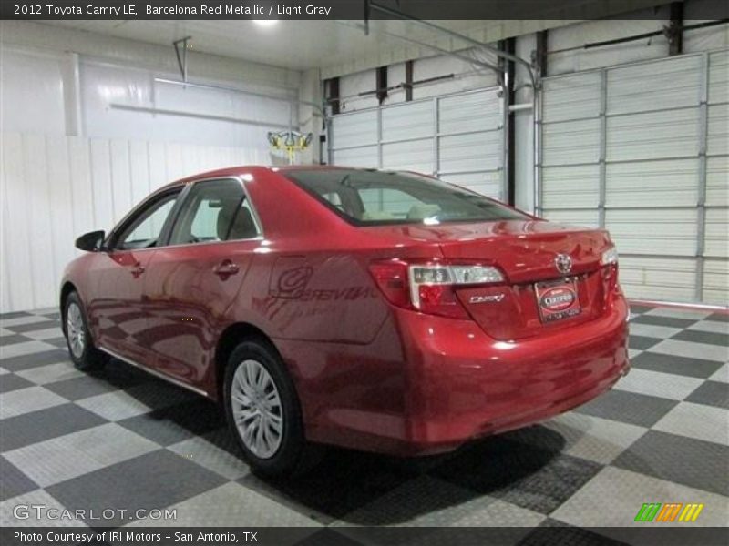 Barcelona Red Metallic / Light Gray 2012 Toyota Camry LE