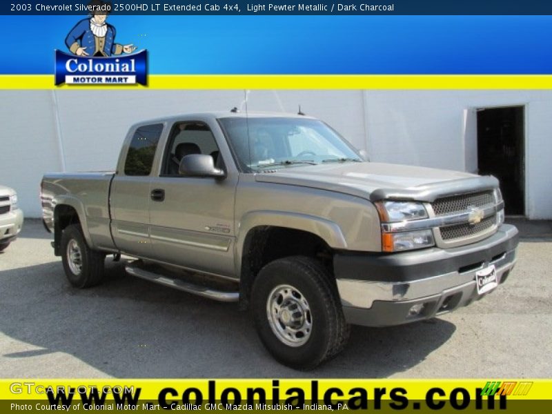 Light Pewter Metallic / Dark Charcoal 2003 Chevrolet Silverado 2500HD LT Extended Cab 4x4