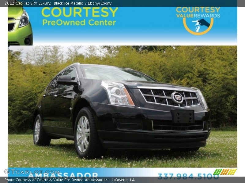 Black Ice Metallic / Ebony/Ebony 2012 Cadillac SRX Luxury