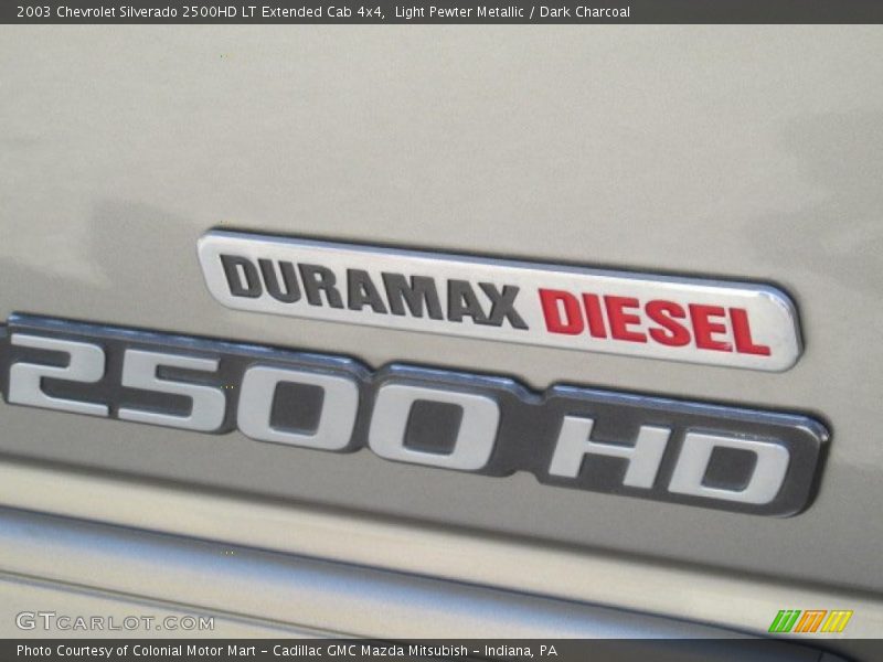 Light Pewter Metallic / Dark Charcoal 2003 Chevrolet Silverado 2500HD LT Extended Cab 4x4