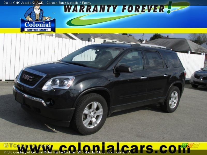 Carbon Black Metallic / Ebony 2011 GMC Acadia SL AWD