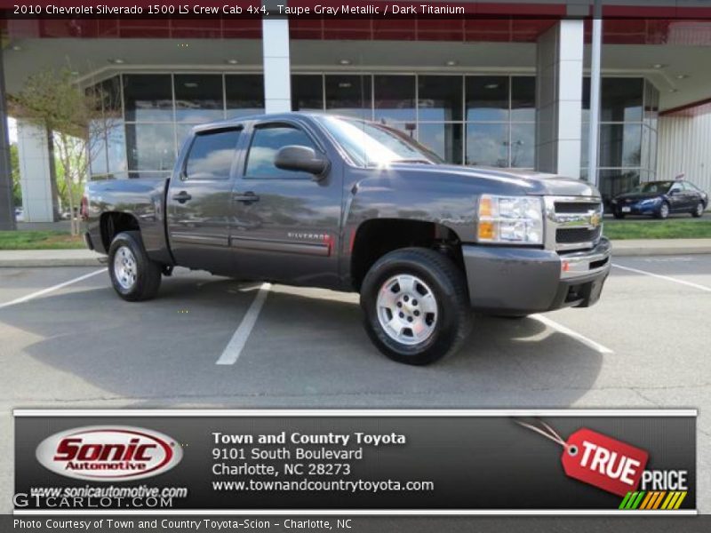 Taupe Gray Metallic / Dark Titanium 2010 Chevrolet Silverado 1500 LS Crew Cab 4x4