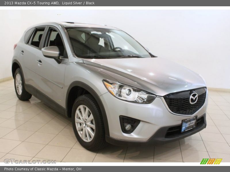 Liquid Silver / Black 2013 Mazda CX-5 Touring AWD