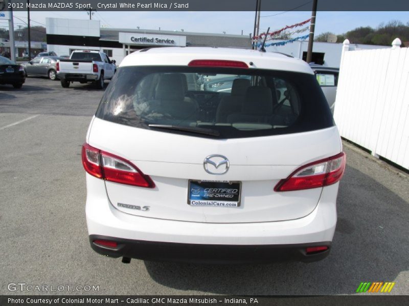 Crystal White Pearl Mica / Sand 2012 Mazda MAZDA5 Sport