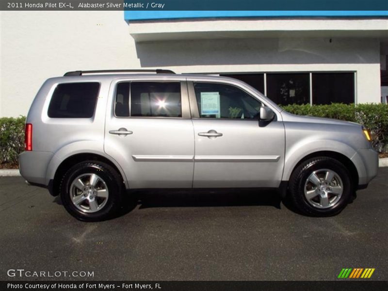 Alabaster Silver Metallic / Gray 2011 Honda Pilot EX-L