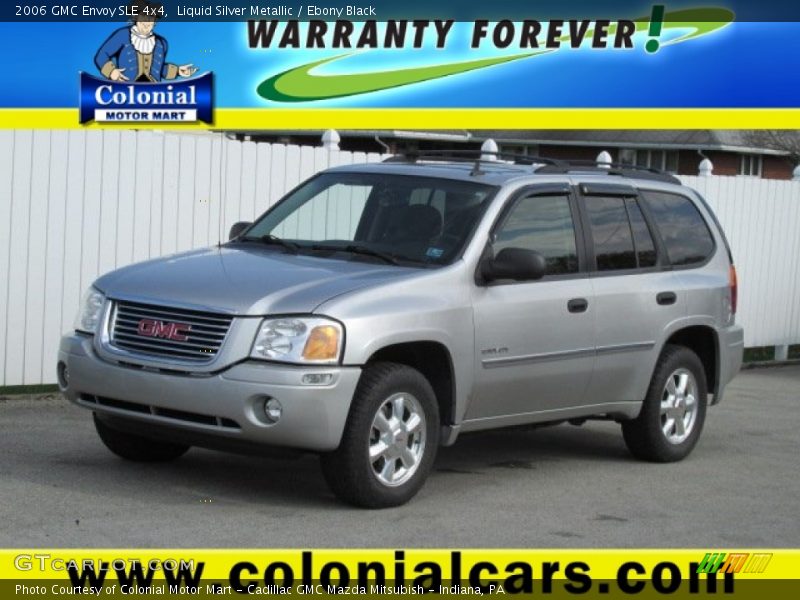 Liquid Silver Metallic / Ebony Black 2006 GMC Envoy SLE 4x4