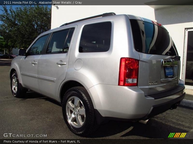 Alabaster Silver Metallic / Gray 2011 Honda Pilot EX-L