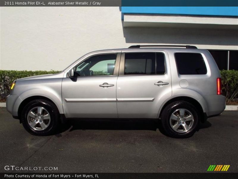 Alabaster Silver Metallic / Gray 2011 Honda Pilot EX-L