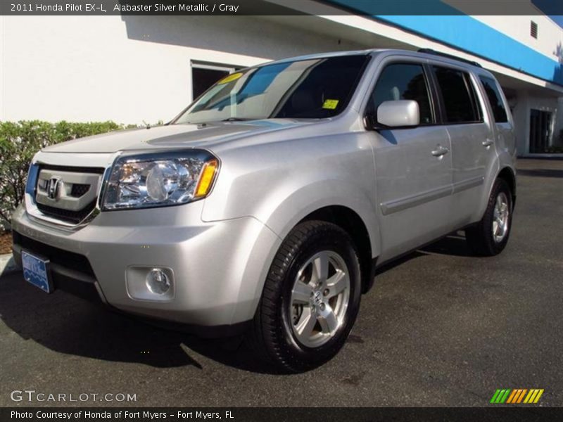 Alabaster Silver Metallic / Gray 2011 Honda Pilot EX-L