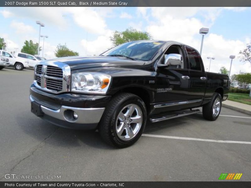 Black / Medium Slate Gray 2007 Dodge Ram 1500 SLT Quad Cab