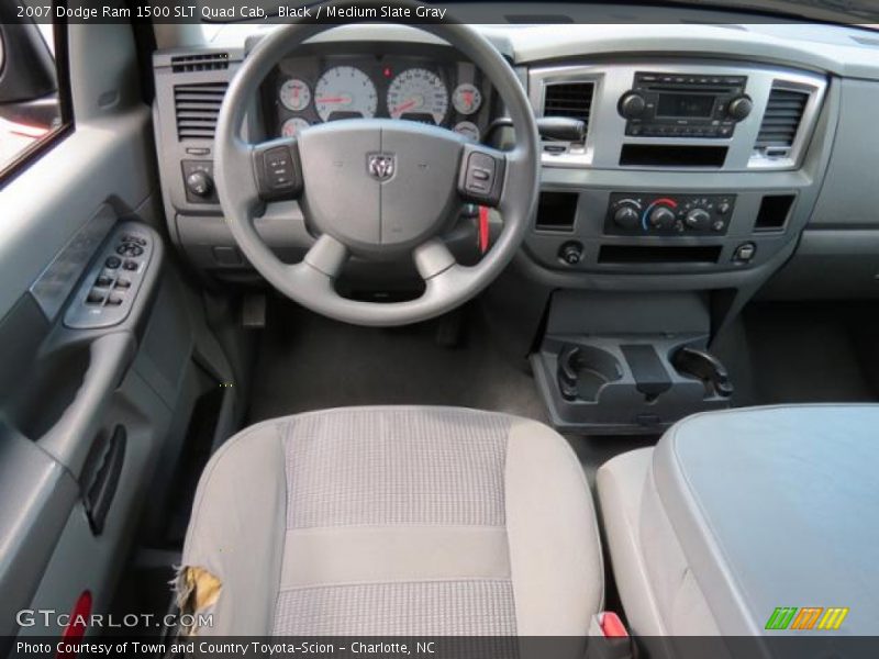 Black / Medium Slate Gray 2007 Dodge Ram 1500 SLT Quad Cab