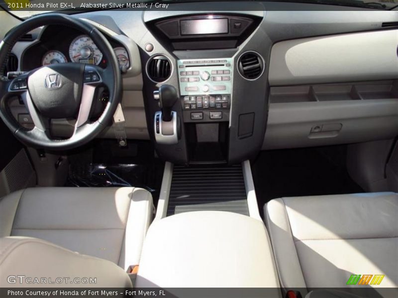 Alabaster Silver Metallic / Gray 2011 Honda Pilot EX-L