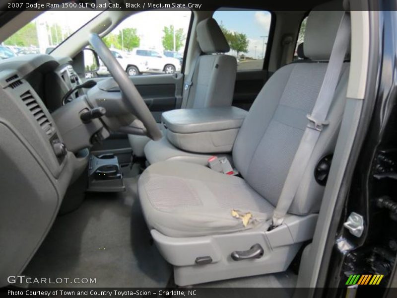Black / Medium Slate Gray 2007 Dodge Ram 1500 SLT Quad Cab