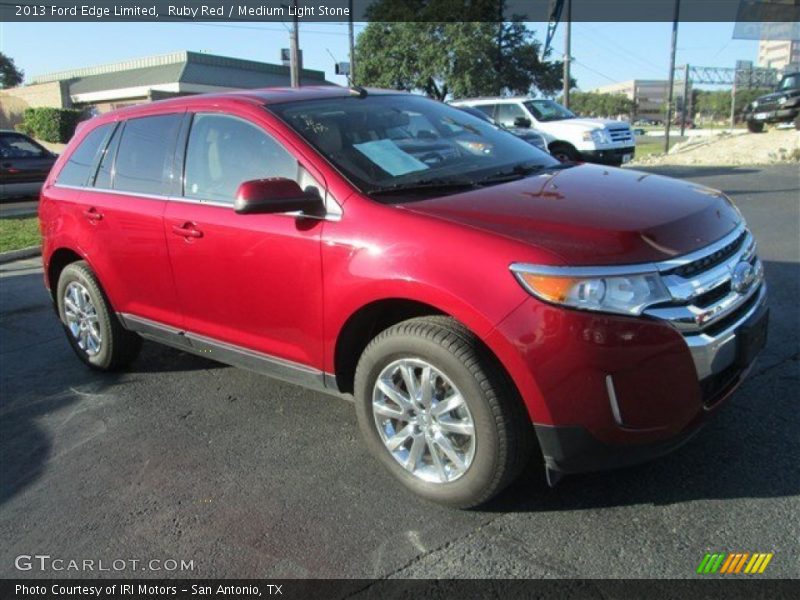 Ruby Red / Medium Light Stone 2013 Ford Edge Limited