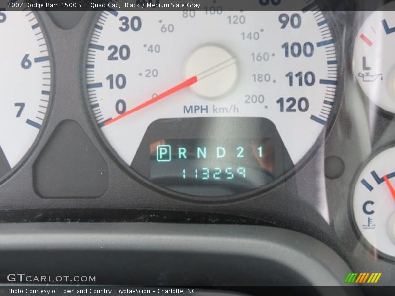 Black / Medium Slate Gray 2007 Dodge Ram 1500 SLT Quad Cab