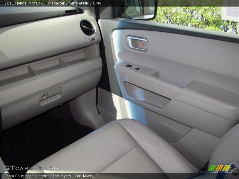 Alabaster Silver Metallic / Gray 2011 Honda Pilot EX-L