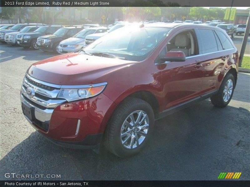 Ruby Red / Medium Light Stone 2013 Ford Edge Limited