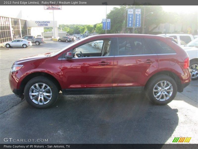 Ruby Red / Medium Light Stone 2013 Ford Edge Limited