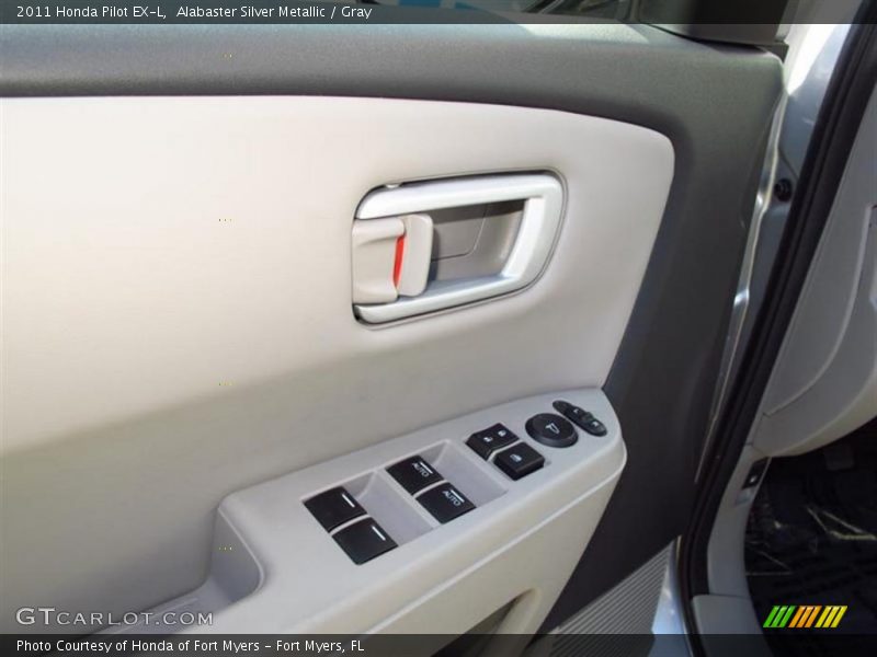Alabaster Silver Metallic / Gray 2011 Honda Pilot EX-L