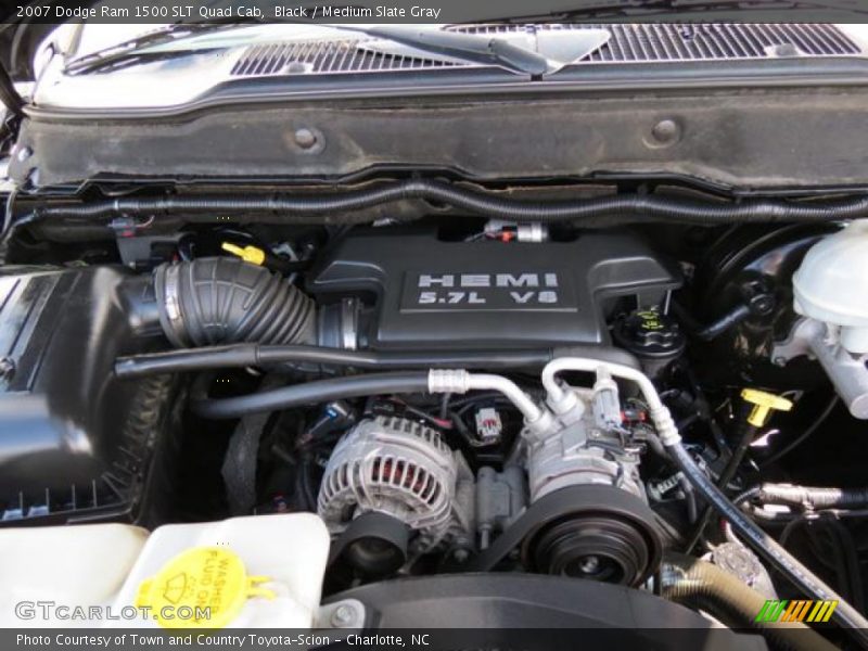 Black / Medium Slate Gray 2007 Dodge Ram 1500 SLT Quad Cab