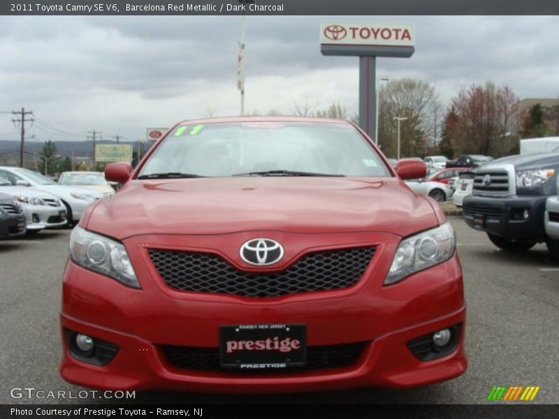 Barcelona Red Metallic / Dark Charcoal 2011 Toyota Camry SE V6