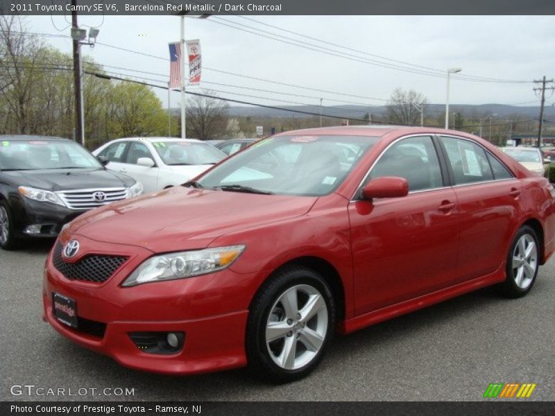 Barcelona Red Metallic / Dark Charcoal 2011 Toyota Camry SE V6