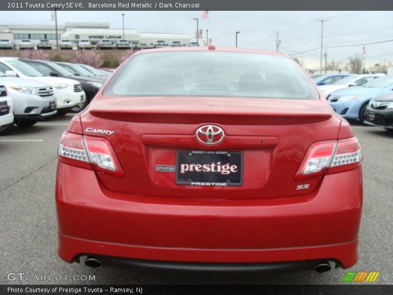 Barcelona Red Metallic / Dark Charcoal 2011 Toyota Camry SE V6