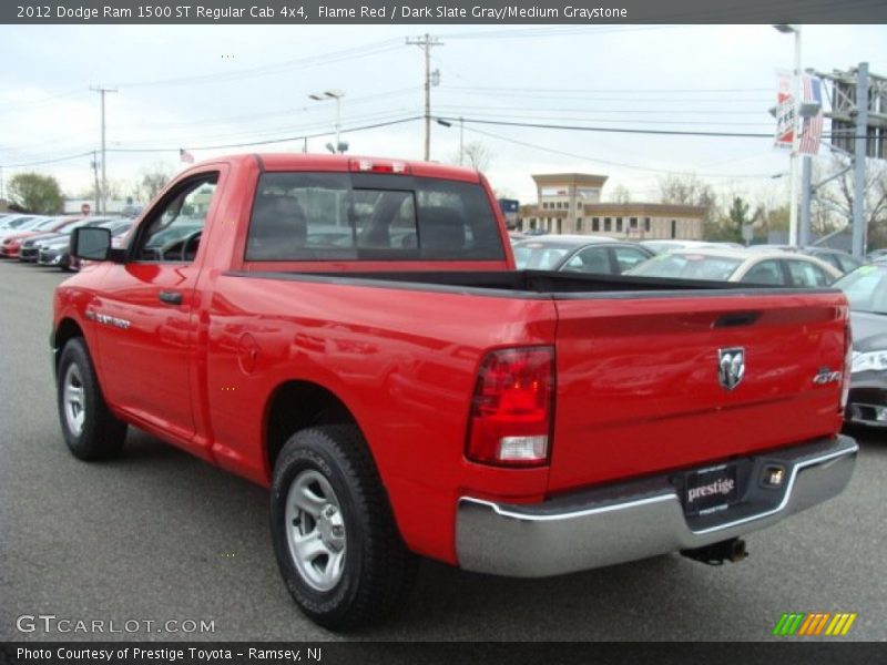 Flame Red / Dark Slate Gray/Medium Graystone 2012 Dodge Ram 1500 ST Regular Cab 4x4